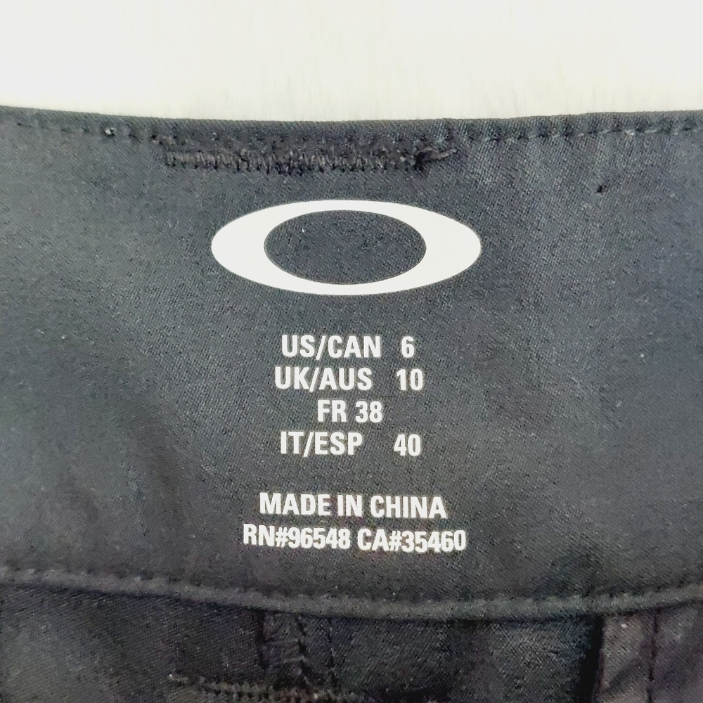 Oakley Black Business Casual Slash Pockets Zip Up Belt Loops Comfy Trousers P496 - Picture 6 of 7